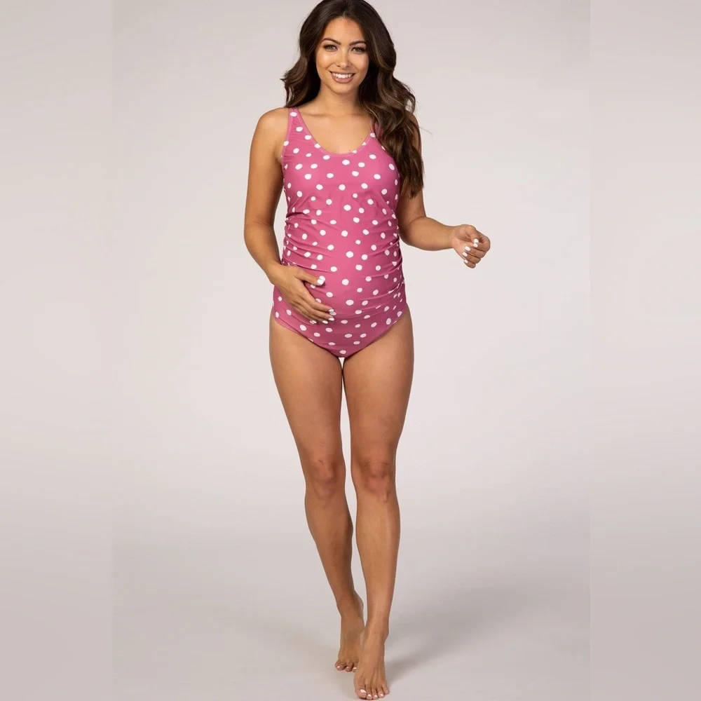 Pinkblush polka dot one piece swimsuit bathing suit NWOT - Picture 1 of 6